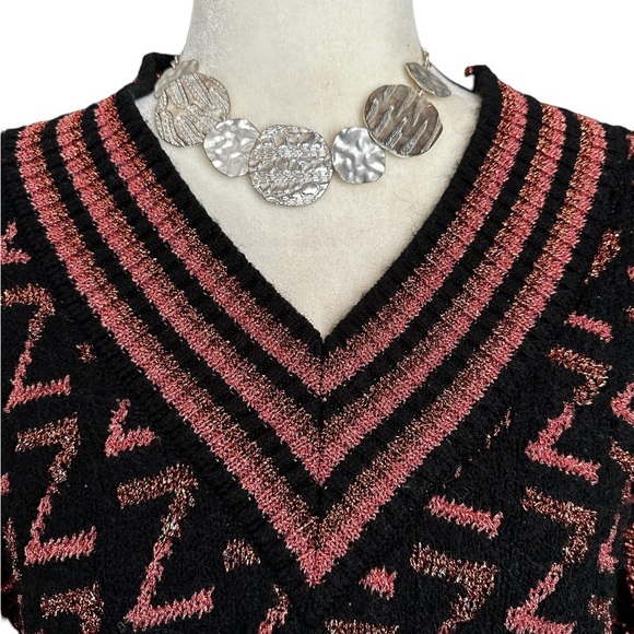 Zara Metallic Oversized Z-Sweater - Bloggers Favorite - Picture 4 of 6